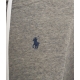 Felpa con cappuccio con logo ricamato grigio