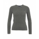 Maglione in lavorazione intrecciata grigio