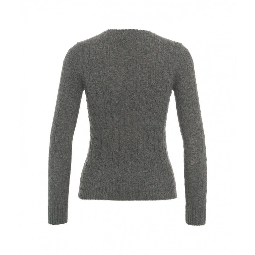 Maglione in lavorazione intrecciata grigio