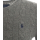 Maglione in lavorazione intrecciata grigio
