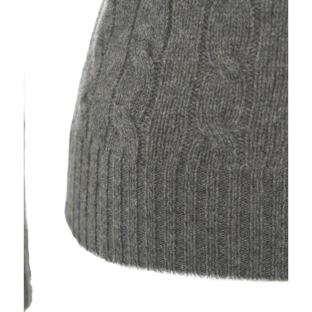 Maglione in lavorazione intrecciata grigio
