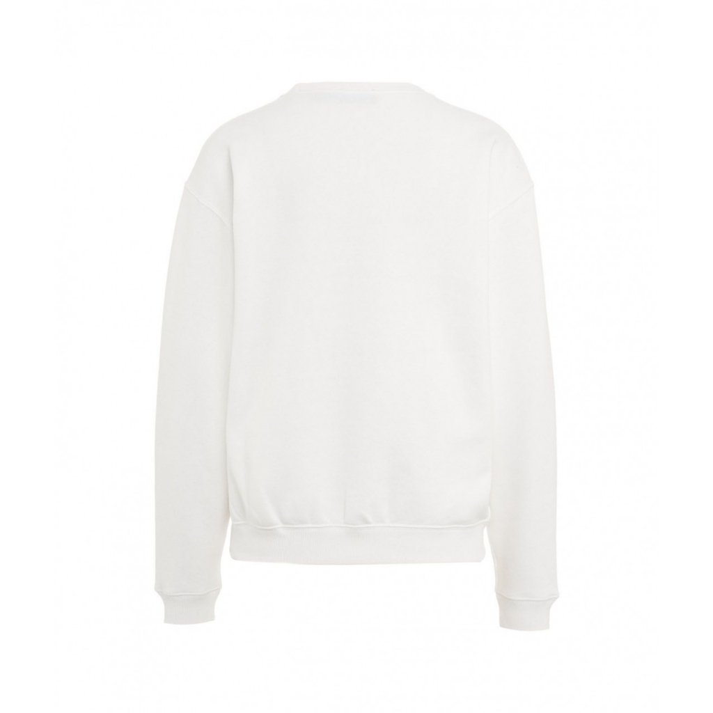 Felpa con ricamo del logo bianco
