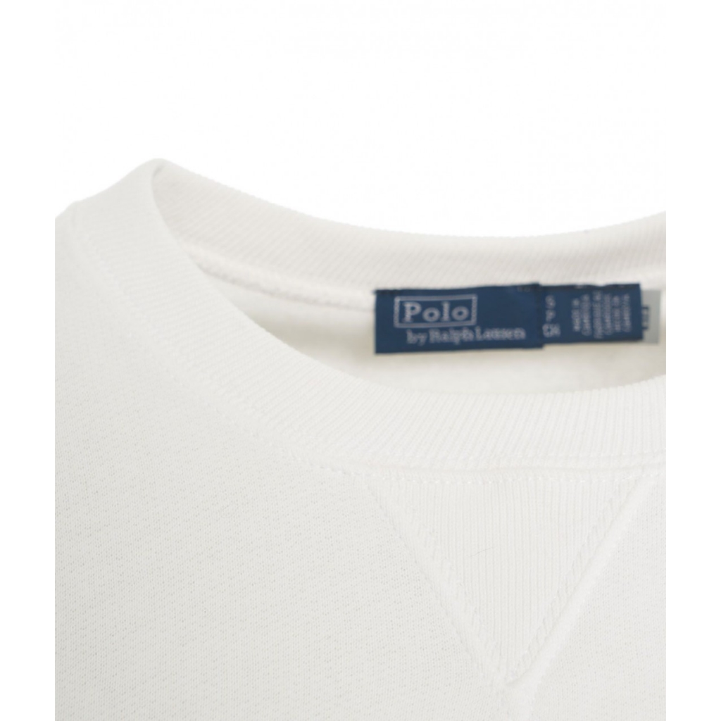 Felpa con ricamo del logo bianco