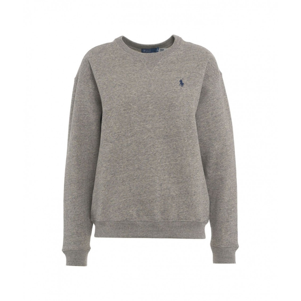Felpa con ricamo del logo grigio