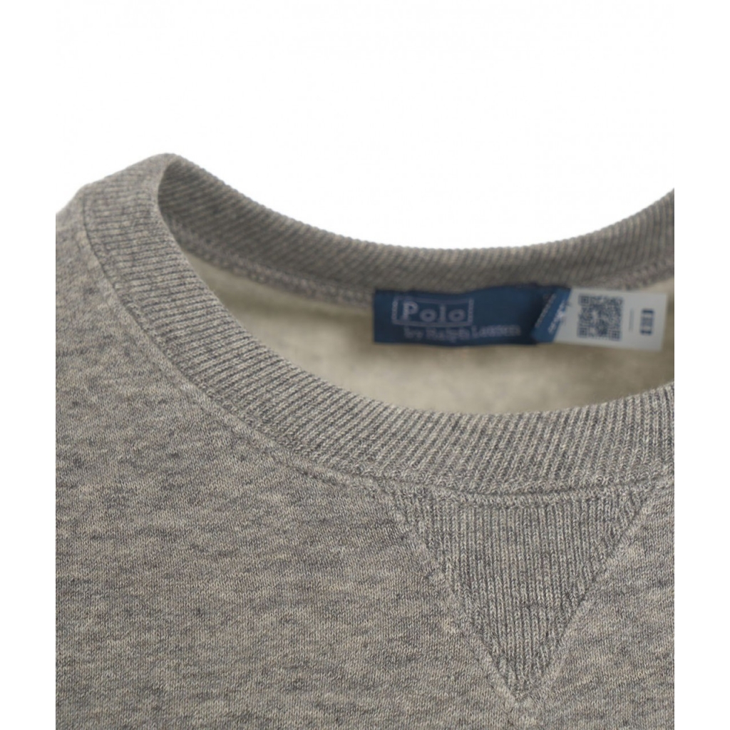 Felpa con ricamo del logo grigio
