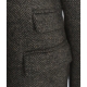 Blazer monopetto con spilla marrone