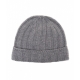 Cappello in maglia di cachemire grigio