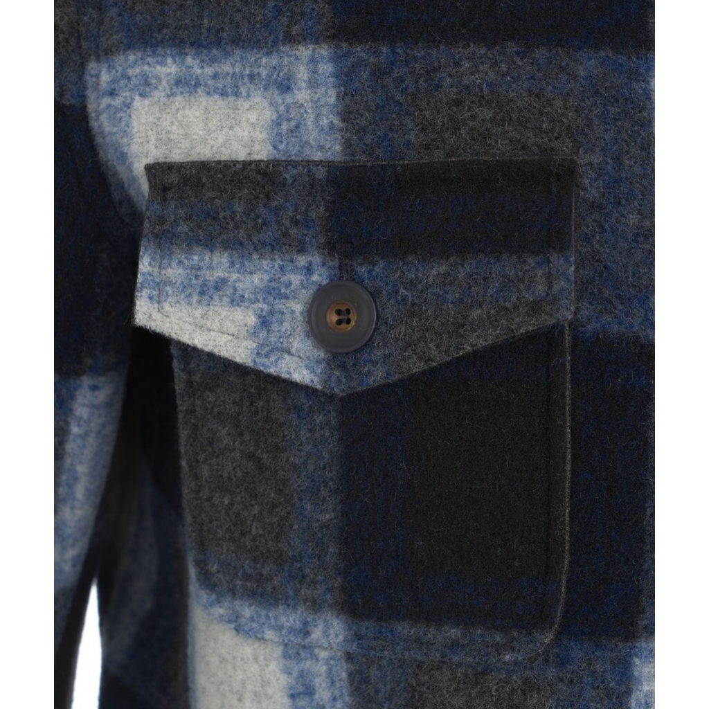 Giacca in stile lumberjack blu scuro