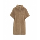 Cappotto in pelliccia sintetica marrone chiaro