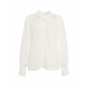 Camicia con cut outs in crpe bianco