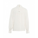 Camicia con cut outs in crpe bianco