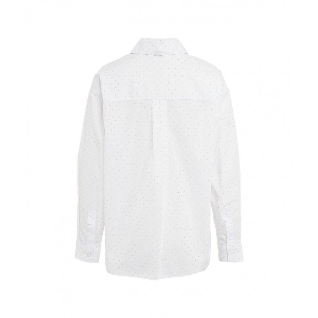 Camicetta oversize con glitter bianco