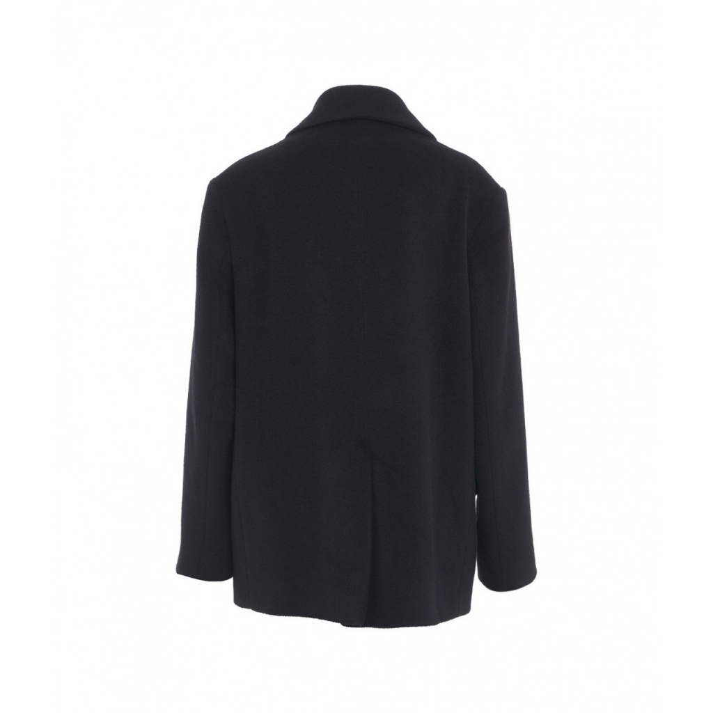 Cappotto in lana blu scuro