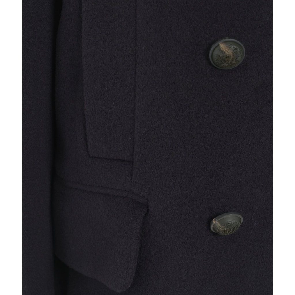 Cappotto in lana blu scuro