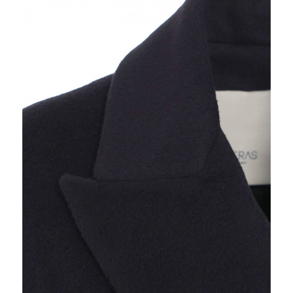 Cappotto in lana blu scuro