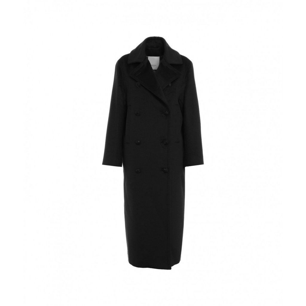 Cappotto in lana vergine nero