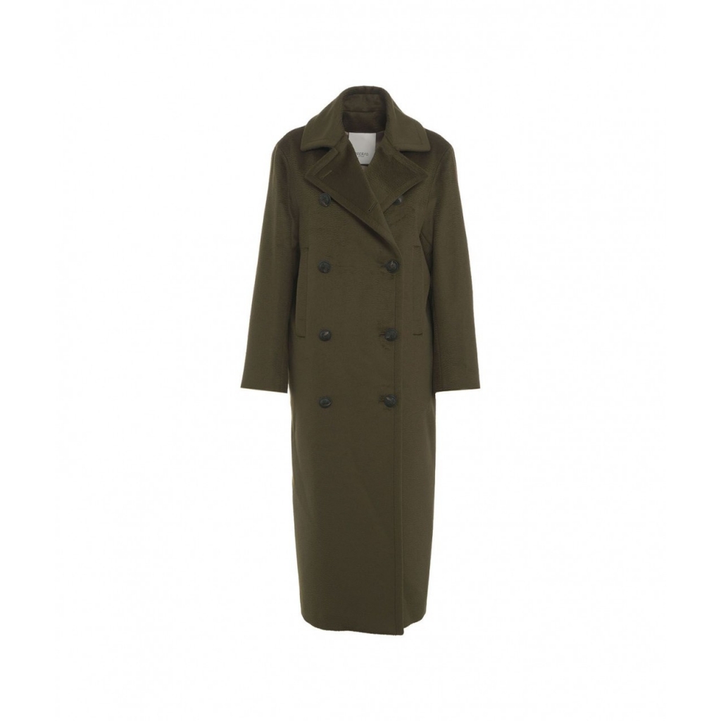 Cappotto in lana vergine verde