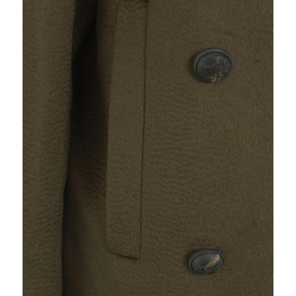 Cappotto in lana vergine verde