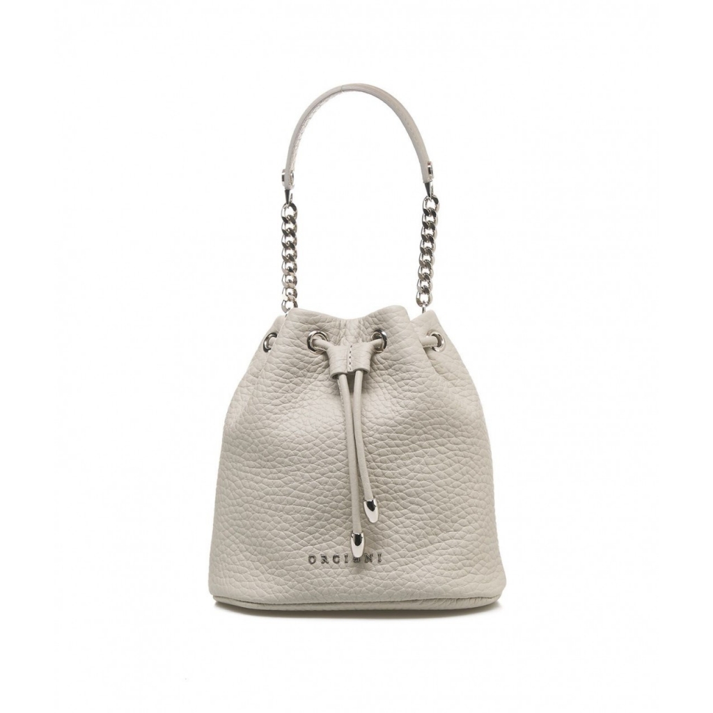 Mini borsa a secchiello grigio chiaro