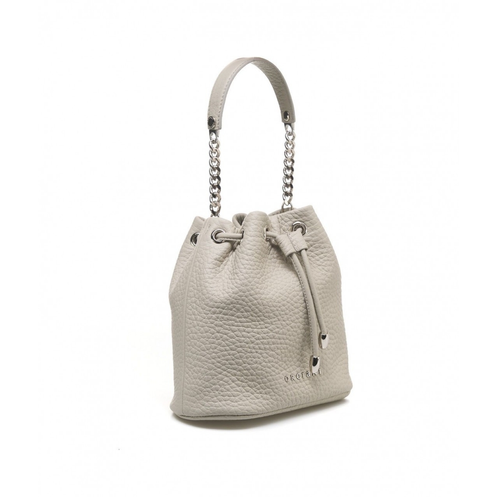 Mini borsa a secchiello grigio chiaro