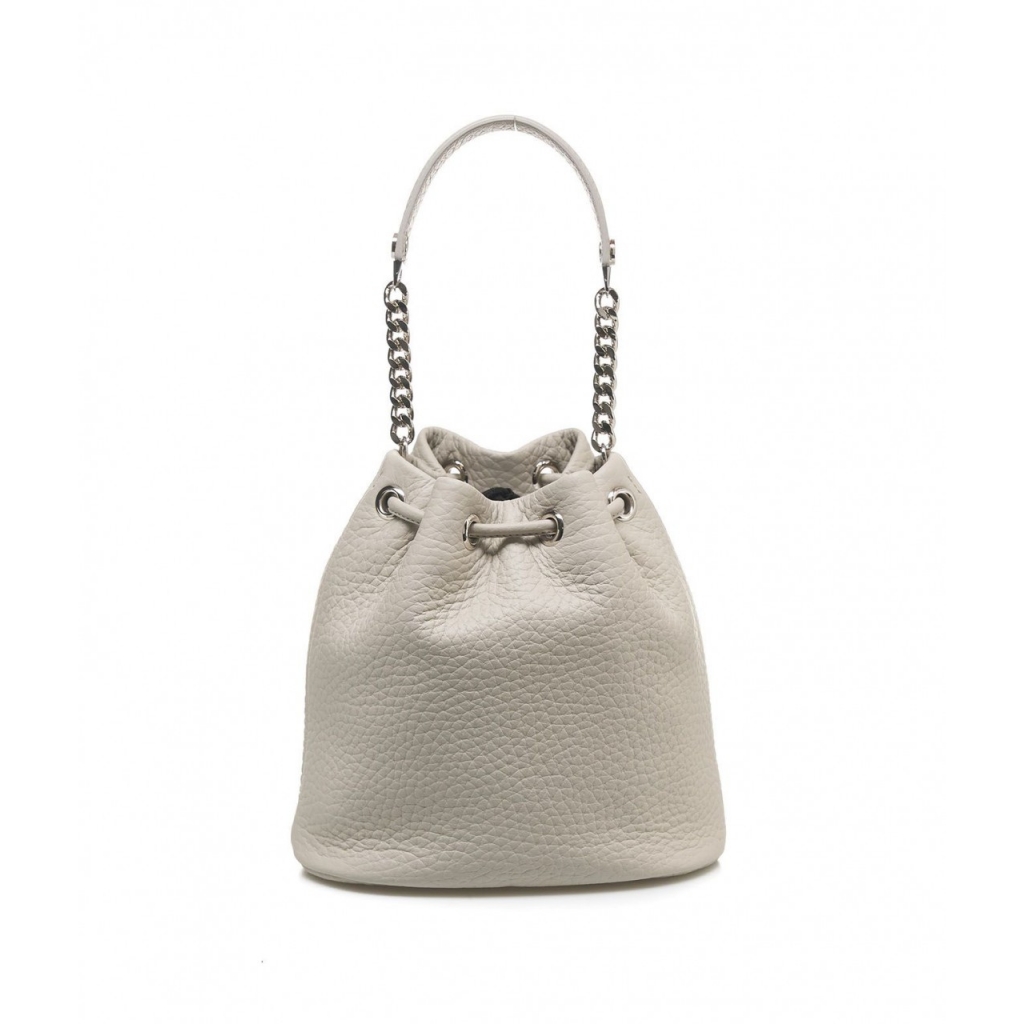 Mini borsa a secchiello grigio chiaro