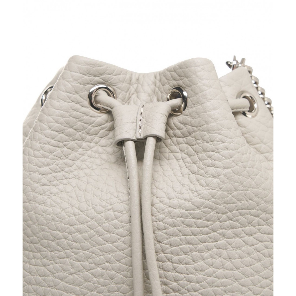 Mini borsa a secchiello grigio chiaro