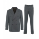 Abito con blazer a doppiopetto grigio