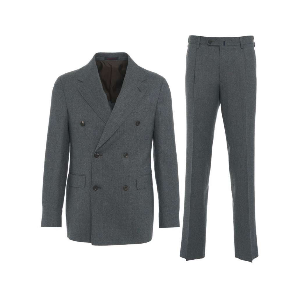 Abito con blazer a doppiopetto grigio