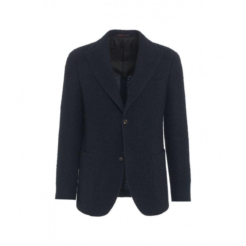 Blazer in boucl Nuvola blu scuro