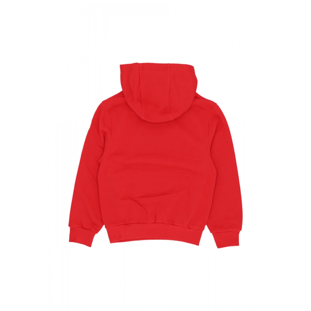 felpa cappuccio ragazzo b sportswear club fleece hoodie UNIVERSITY RED/WHITE