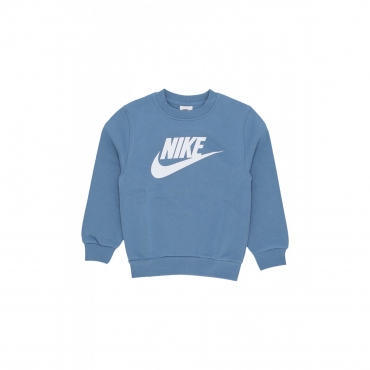felpa girocollo ragazzo sportswear club fleece crewneck AEGEAN STORM/WHITE