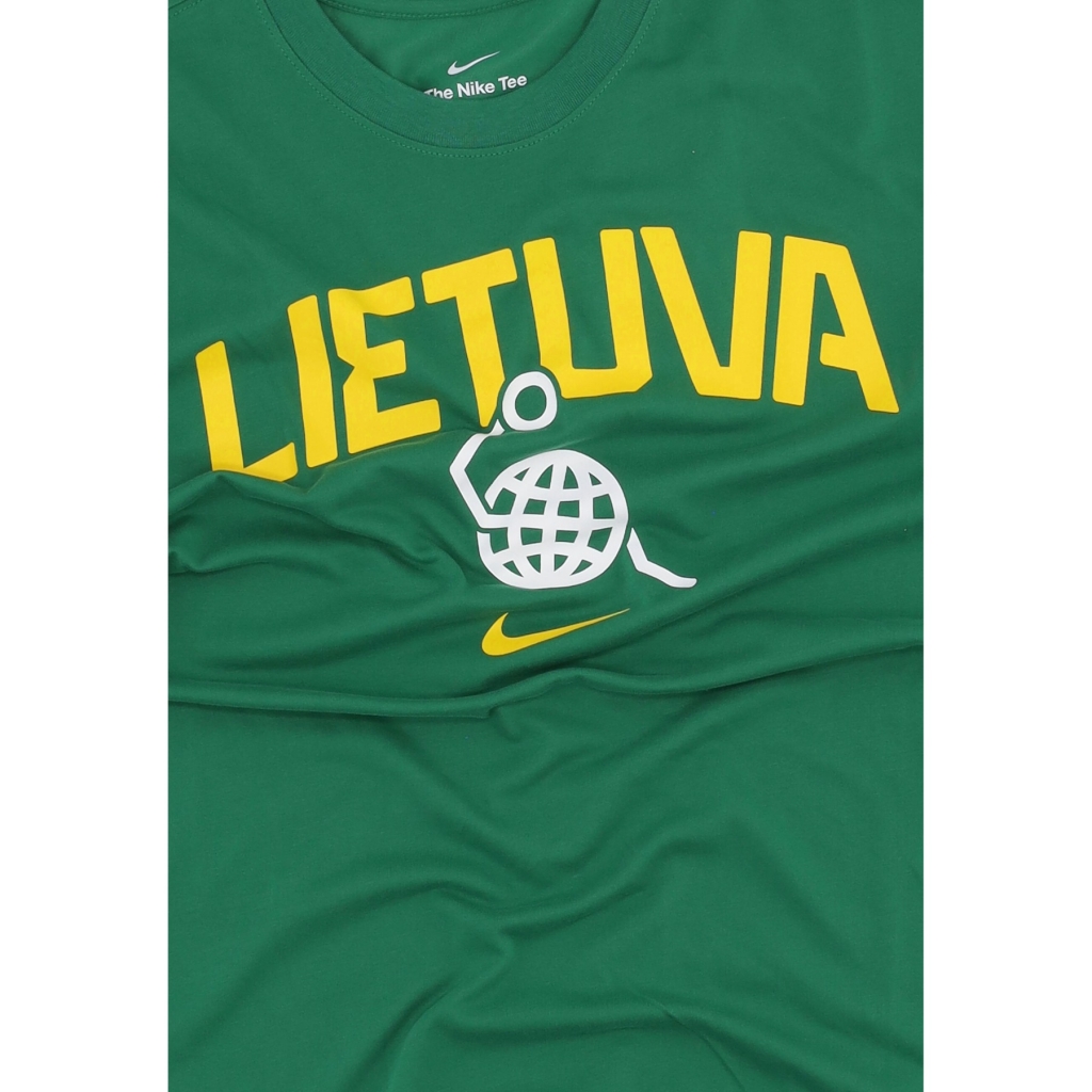 maglietta uomo olympic 2024 basketball tee team lithuania PINE GREEN/PINE GREEN/WHITE/TOUR YELLOW