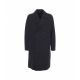 Cappotto in lana vergine pressata blu scuro