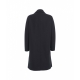 Cappotto in lana vergine pressata blu scuro