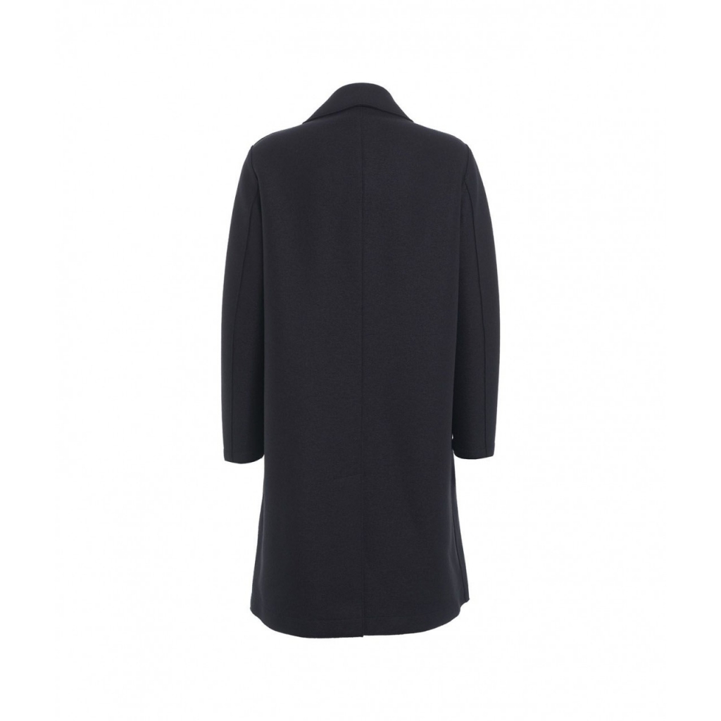 Cappotto in lana vergine pressata blu scuro