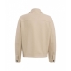 Giacca in lana vergine pressata beige