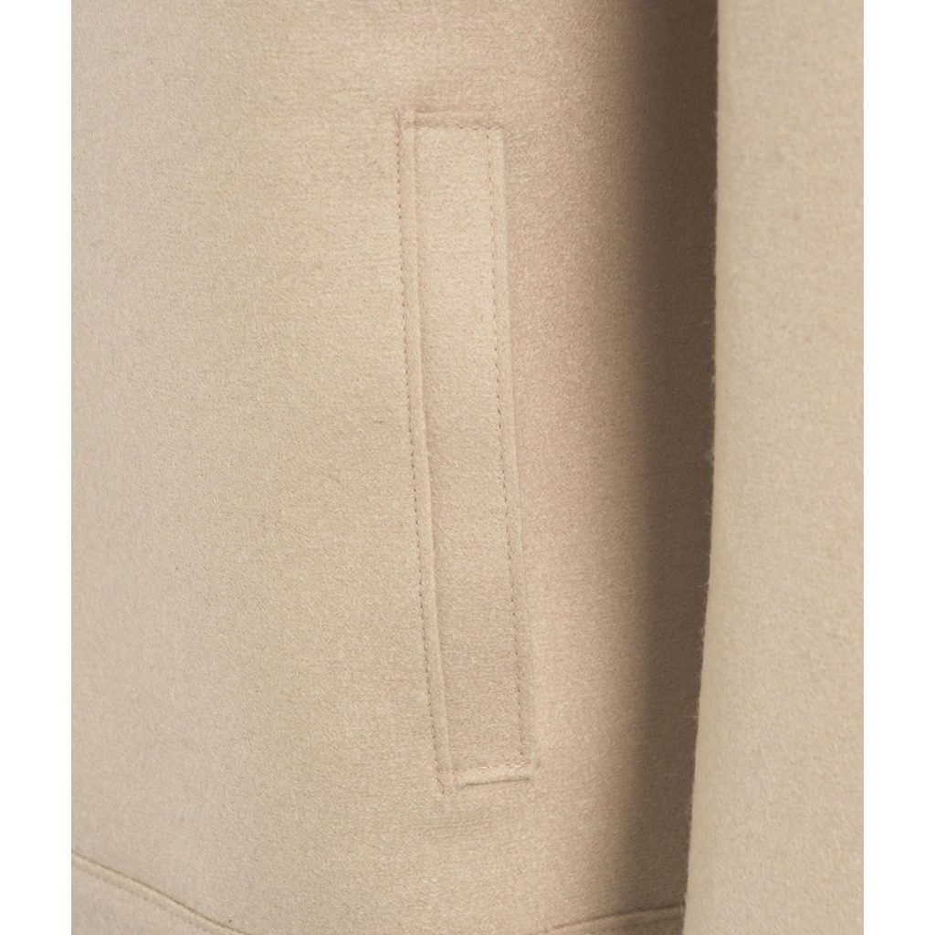 Giacca in lana vergine pressata beige
