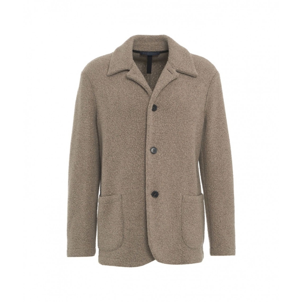 Cappotto ecologico boucl taupe