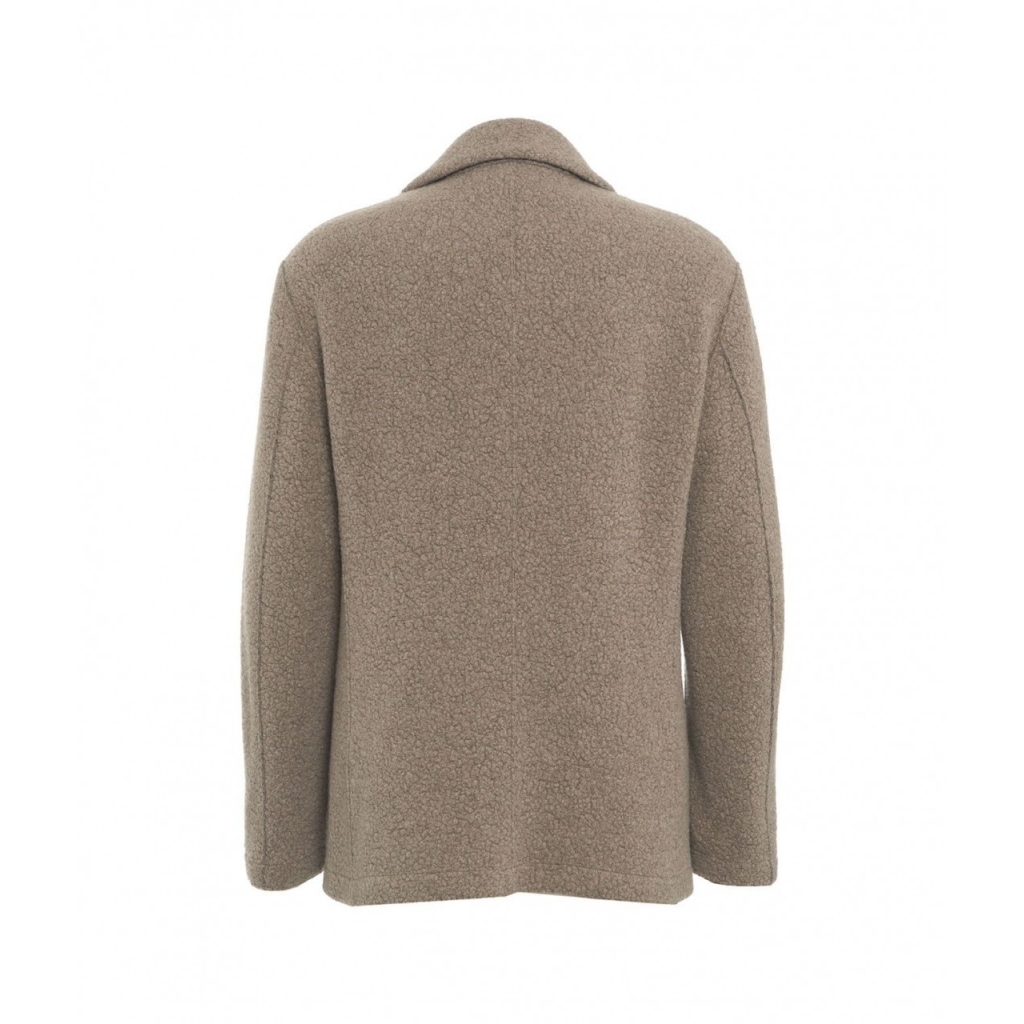 Cappotto ecologico boucl taupe