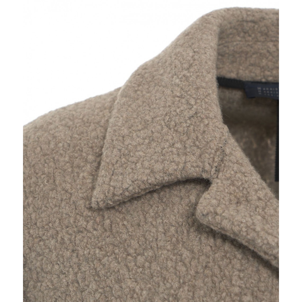 Cappotto ecologico boucl taupe