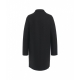 Cappotto monopetto in lana pressata nero