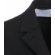 Cappotto monopetto in lana pressata nero