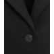 Cappotto monopetto in lana pressata nero