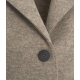 Cappotto monopetto in lana pressata grigio chiaro