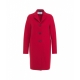 Cappotto monopetto in lana pressata rosso