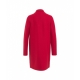 Cappotto monopetto in lana pressata rosso