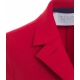 Cappotto monopetto in lana pressata rosso