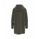 Cappotto in lana con cappuccio verde