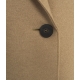 Cappotto con spalle a goccia in lana pressata beige