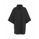 Cappotto kimono in lana pressata grigio scuro